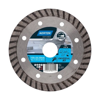 Norton EXPERT JET Diamantscheibe 125x22.23mm für Allgemeine Baumaterialien
