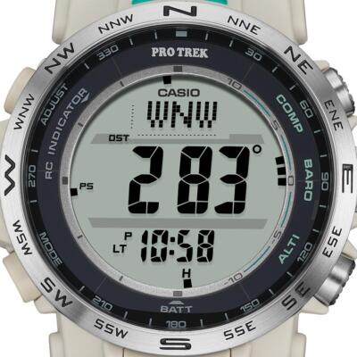 Pre-owned Casio Pro Trek Prw-35-7jf Men Watch Climber Triple Sensor Digital Solar Atomic