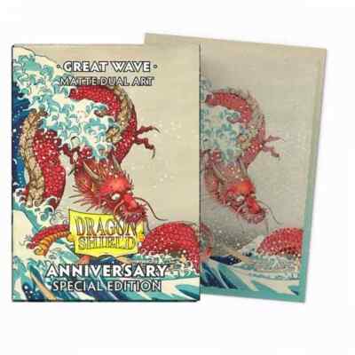Dragon Shield MATTE DUAL ART Standard-Size GREAT WAVE Sleeves 100ct^