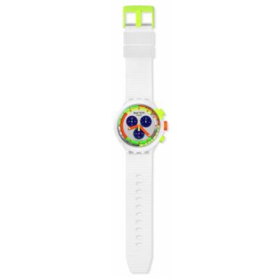 Pre-owned Swatch Psl  Neon Jelly Sb02k100 Wristwatch Oversize Retro Watch Brand