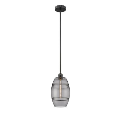 Innovations 616-1S Vaz 1Lt 8'' Stem Mini Pendant, Black/SM - 616-1S-BK-G557-8SM