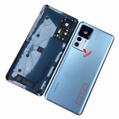 For Xiaomi Mi 12T Rear Back Door Housing Glass Battery Cover With Camera Lens