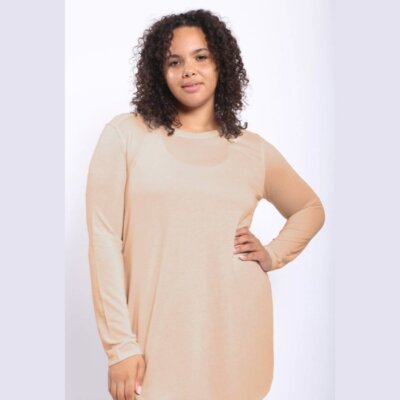 Workout Long Sleeve Flowy Top With Side Slit