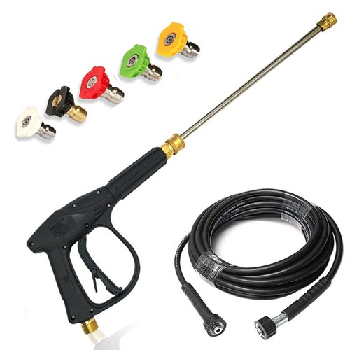 High Pressure 3000PSI Car Power Washer Gun Spray Wand Lance Nozzle and Hose Kit