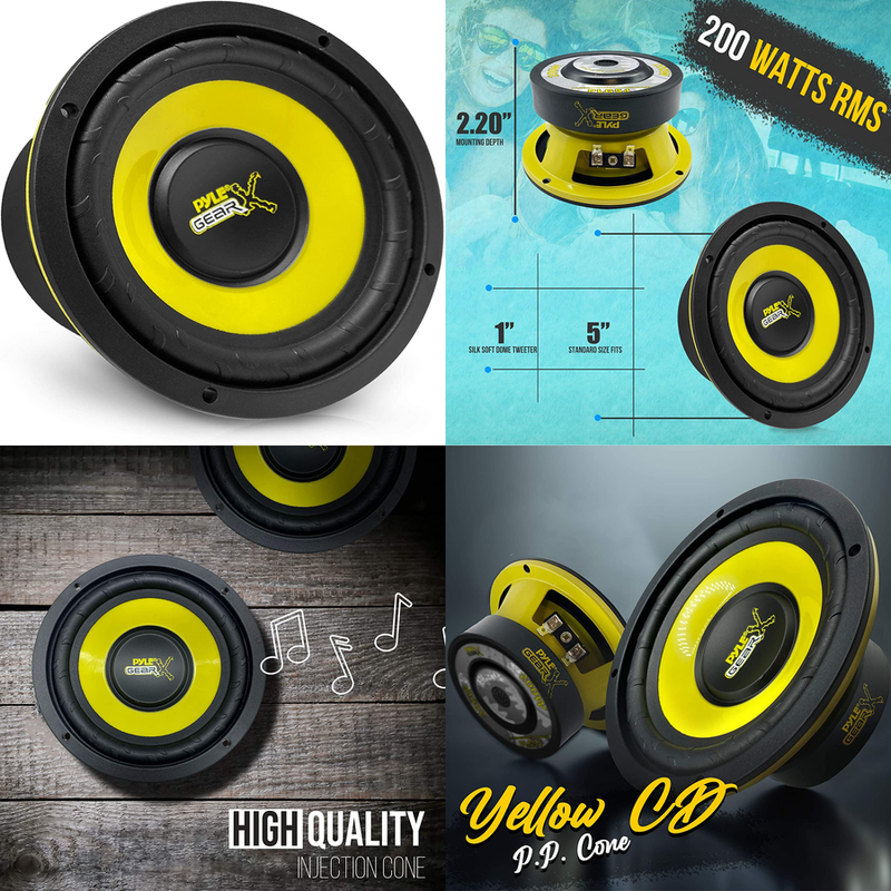 Car Mid Bass Speaker System - Pro 5 Inch 200 Watt 4 Ohm Auto