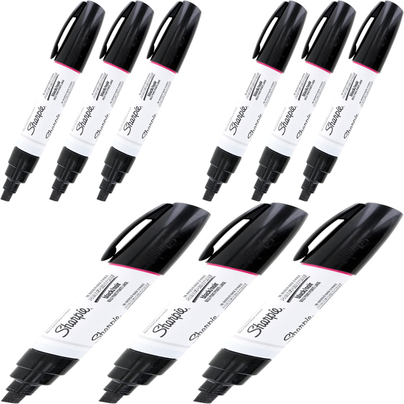Oil-Based Paint Marker, Bold Point, Black Ink, Pack of 3