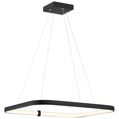 Access Lighting Ravello 1 Light 24'' LED Pendant, Black/Clear - 50946LEDD-MBL-ACR
