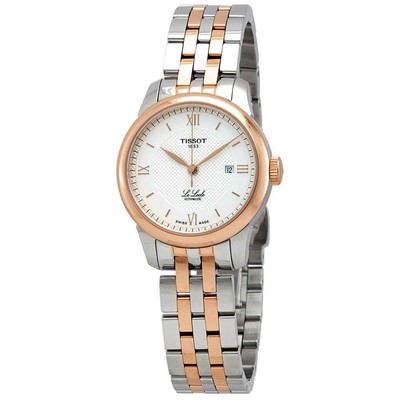 Двухцветные женские часы Tissot Le Locle с автоматическим серебряным циферблатом T006.207.22.038.00