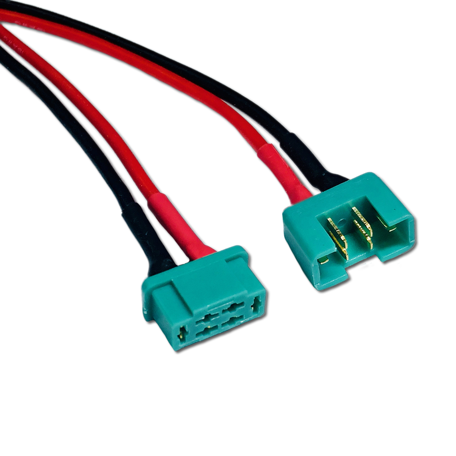 MPX Stecker Buchse 6M 6 Polig 6Pin mit 20cm 18AWG Kabel Lipo Akku Goldstecker RC