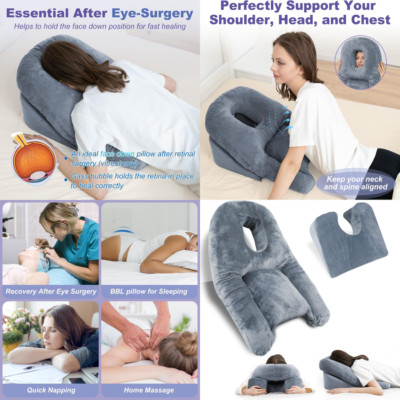 Eye Surgery Vitrectomy Face Down Pillow Recovery Macular Holes BBL Massage SOFT