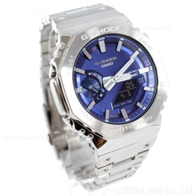 Pre-owned Casio G-shock Gm-b2100ad-2ajf Japan Blue X Full Metal Analog Digital Men Watch
