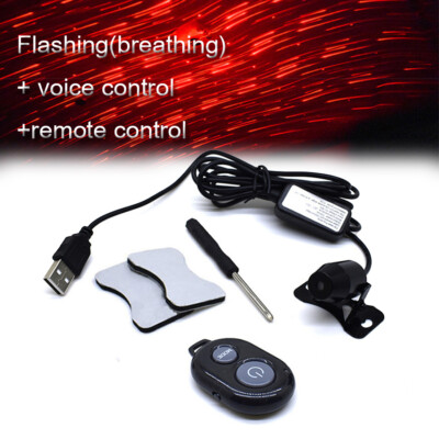 Red LED Meteor Star Car USB Ceiling Light Dome Projector Universal 3Mode Remote