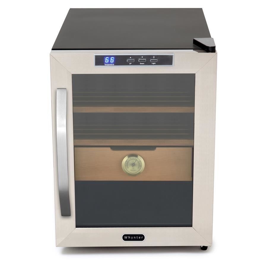 Cigar Cooler Humidor Stainless Steel 1.2 cu. ft. Storage Preserve Flavor Taste