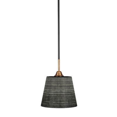 Toltec Paramount Mini Pendant, BK Brass, 10'' Black Matrix - 3401-MBBR-4089