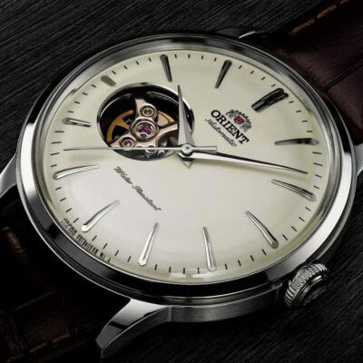 Pre-owned Orient Self-winding Wristwatch Bambino Jp Made Open Heart Rn-ag0005s Men Jp