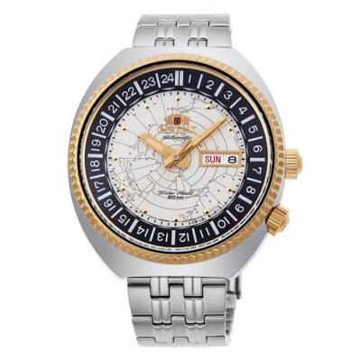 Pre-owned Orient Revival Rn-aa0e01s Men Watch Ivory Dial World Map Automatic Mechanical