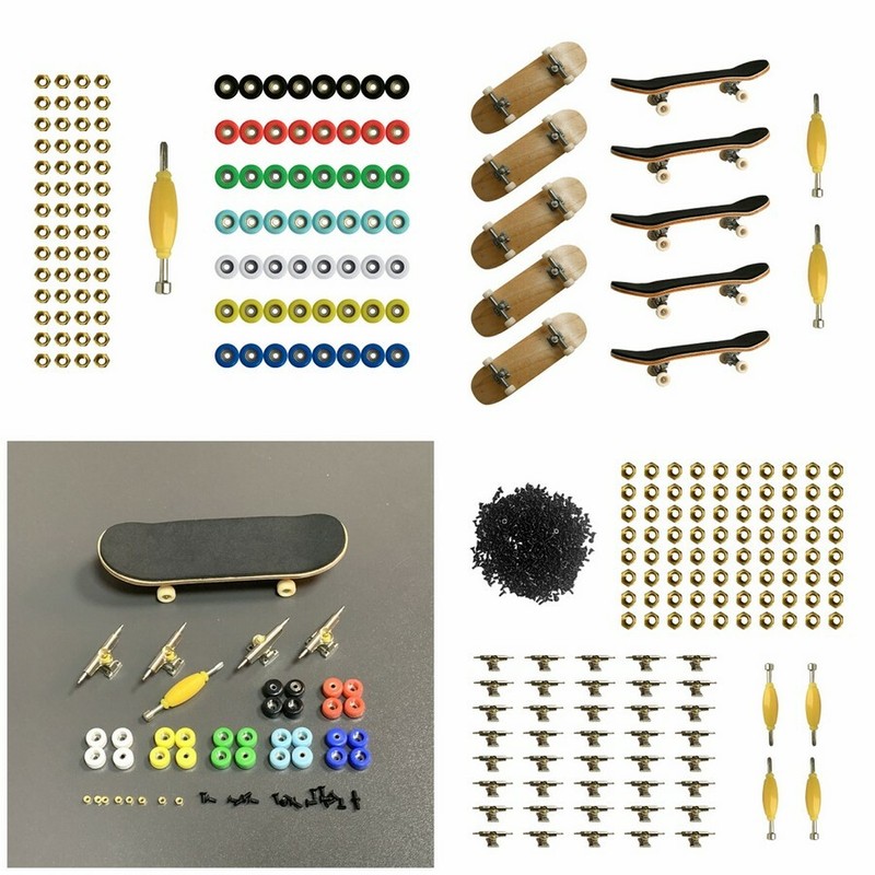 96mm Fingerboard Skateboard Wooden Tech Deck Truck Bearing Wheel Nut Screw Tool