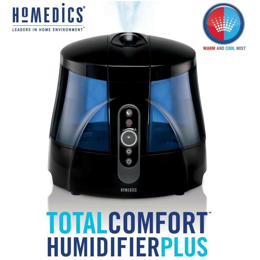 HoMedics Humidifier Warm & Cool Mist Ultrasonic Anti-Microbial Whisper Quiet