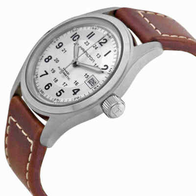 Pre-owned Hamilton Khaki Field Automatic Silver Dial Men's Watch H70455553