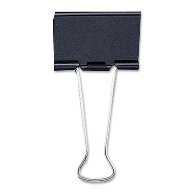 mini binder clip,9/16"wide,1/4" capacity,12/bx,black