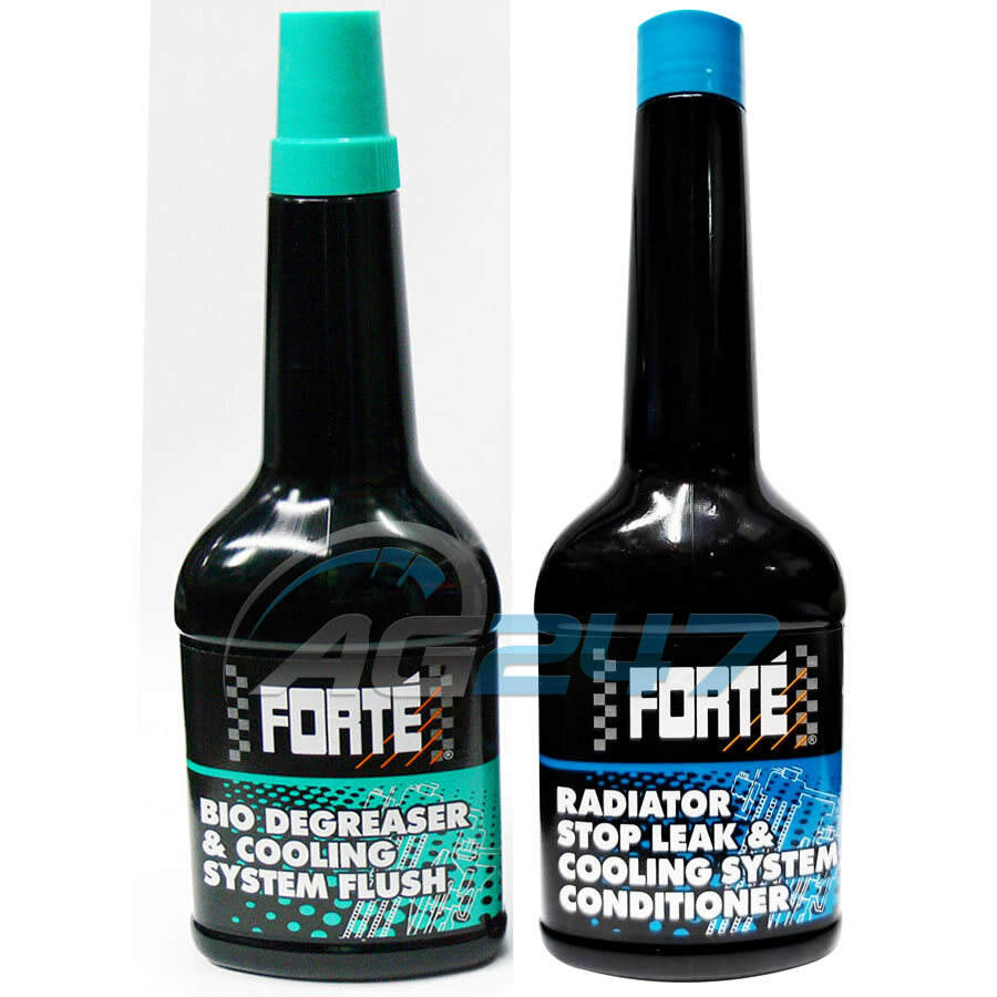 Forte Car Radiator Stop Leak Cooling System Conditioner + Flush n Bio