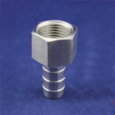 1/8''-3/4'' BSP M14x1.5 Female x 6-20mm Barbed 304 Stainless Hex Pipe Fitting