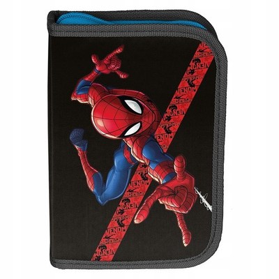Spider-man Spider-man Double Compartment Pencil Case with Equipment for Boys