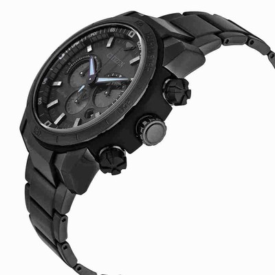 Pre-owned Citizen Ecosphere Eco-drive Black Dial Men's Watch Ca4184-81e