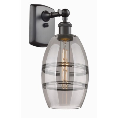 Innovations 516-1W Vaz 1Lt 6'' Sconce, Bronze/Smoke - 516-1W-OB-G557-6SM