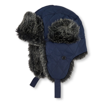 

СИНЯЯ СТЕГАНАЯ ШАПКА АВИАТОР ИЗ ИСКУССТВЕННОГО МЕХА ДЛЯ МАЛЬЧИКОВ THE CHILDRENS PLACE XS/6-12M, Navy blue multi