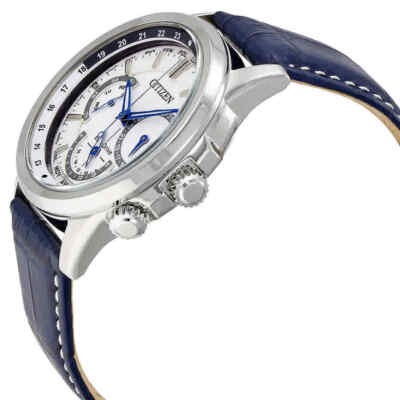 Pre-owned Citizen Calendrier Eco-drive World Time Men's Watch Bu2020-02a
