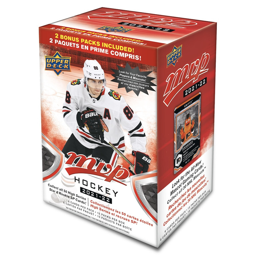 2021-22 Upper Deck MVP Hockey Factory Sealed 15 Pack Blaster Box