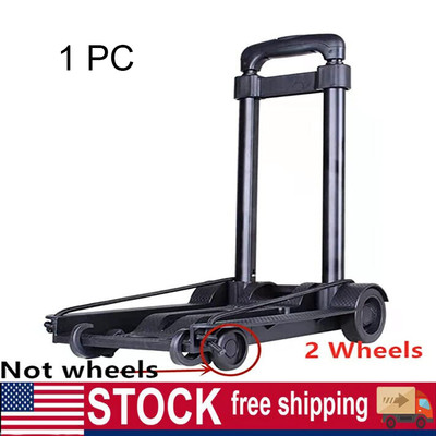 Portable Folding Luggage Cart Duty Trolley For Home Travel Shop Two-wheels