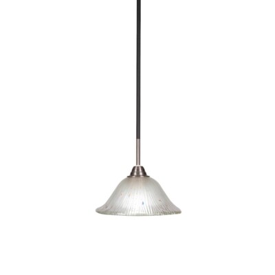 Toltec Paramount Mini Pendant, BK Nickel, 10'' Frost Crystal - 3401-MBBN-731
