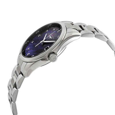 Pre-owned Longines Conquest Classic Black Mop Diamond Dial Ladies Watch L23864886