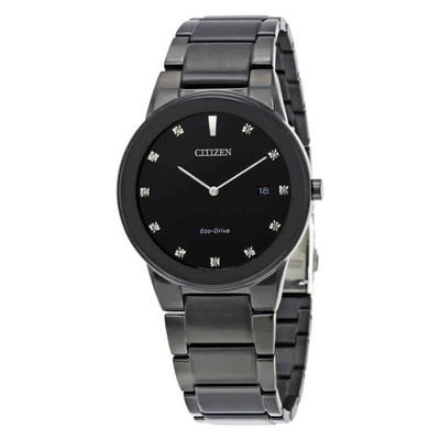 Pre-owned Citizen Axiom Black Dial Men's Watch Au1065-58g