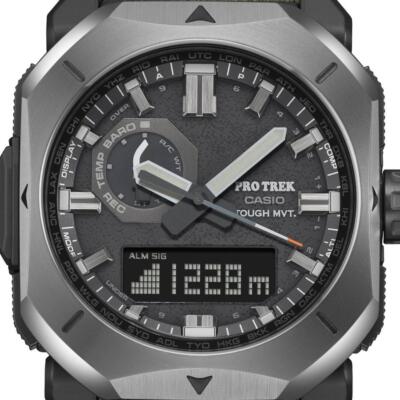 Pre-owned Casio Pro Trek Prw-6900yb-3jf Men Watch Cordura Band Radio Solar Analog Digital