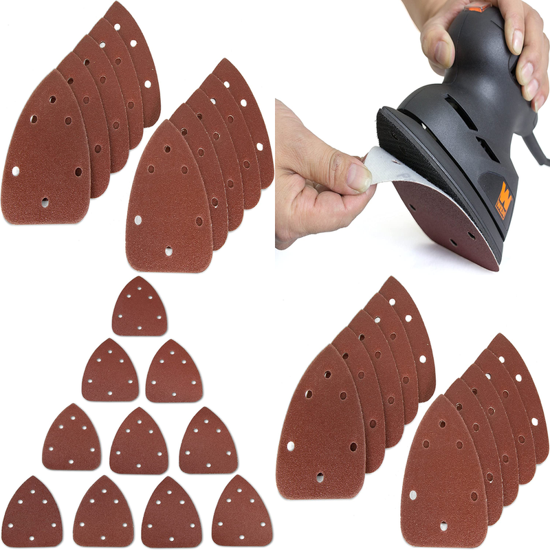 Detailing Palm Sander 120-Grit Hook and Loop Sandpaper ,6301SP120