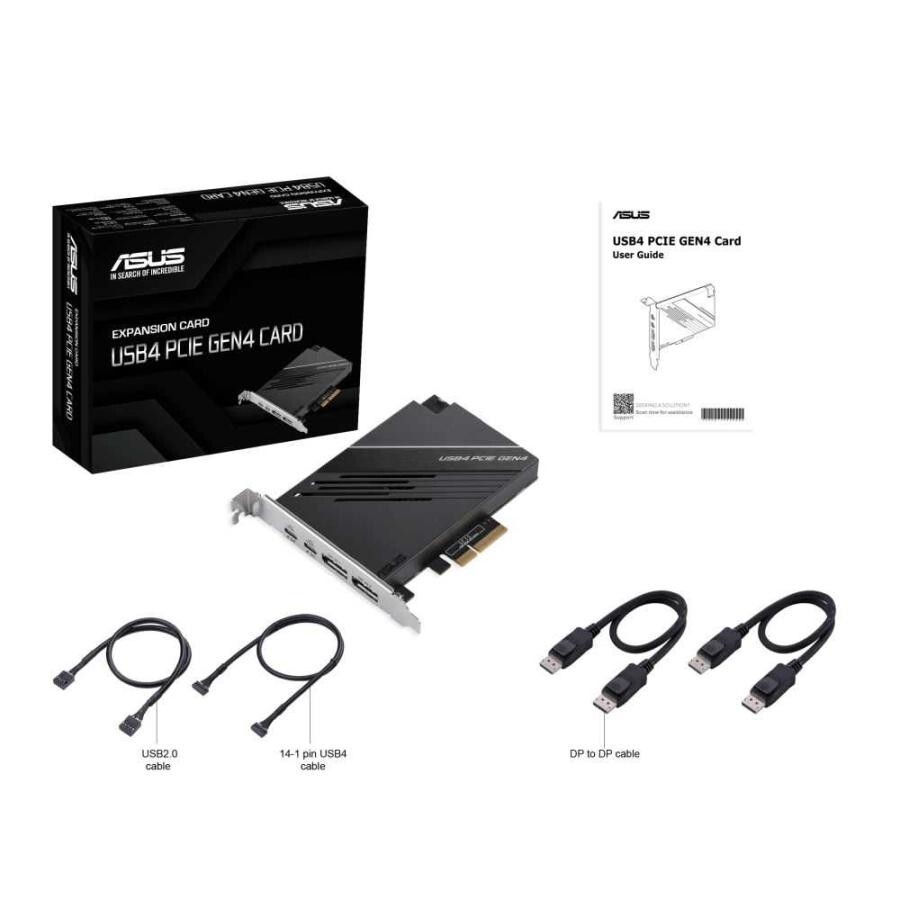 ASUS USB4 PCIe GEN4 CARD | USB-C | DisplayPort 1.4 | PCIe