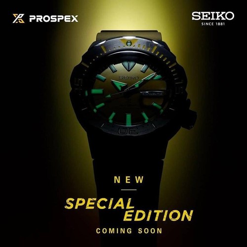 Pre-owned Seiko Prospex Yellow Monster Srpf35k1 Special Edition Model 200m Diver Watch