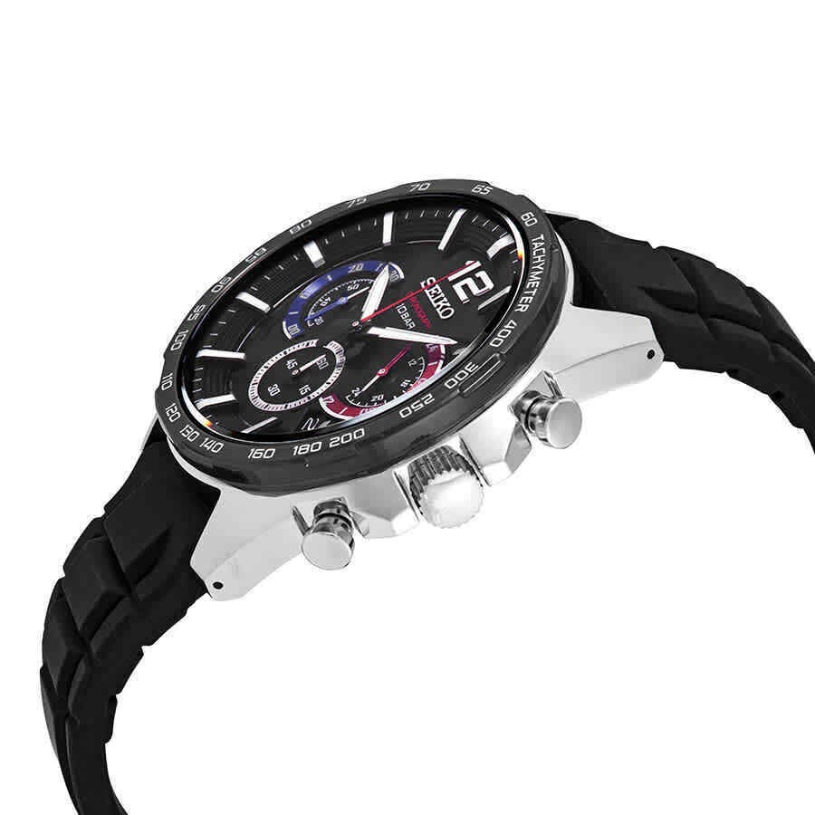 Pre-owned Seiko Essentials Ssb347 Black Multi-layered Dial 10 Atm 43.9mm Men's Watch