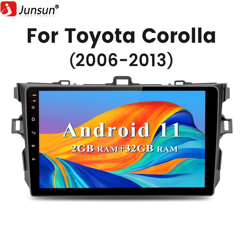 Android12 Car Stereo For Toyota Corolla 2006-2013 2+32G 9Inch Touch Screen Radio