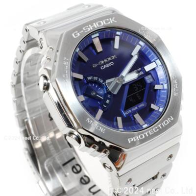 Pre-owned Casio G-shock Gm-b2100ad-2ajf Japan Blue X Full Metal Analog Digital Men Watch