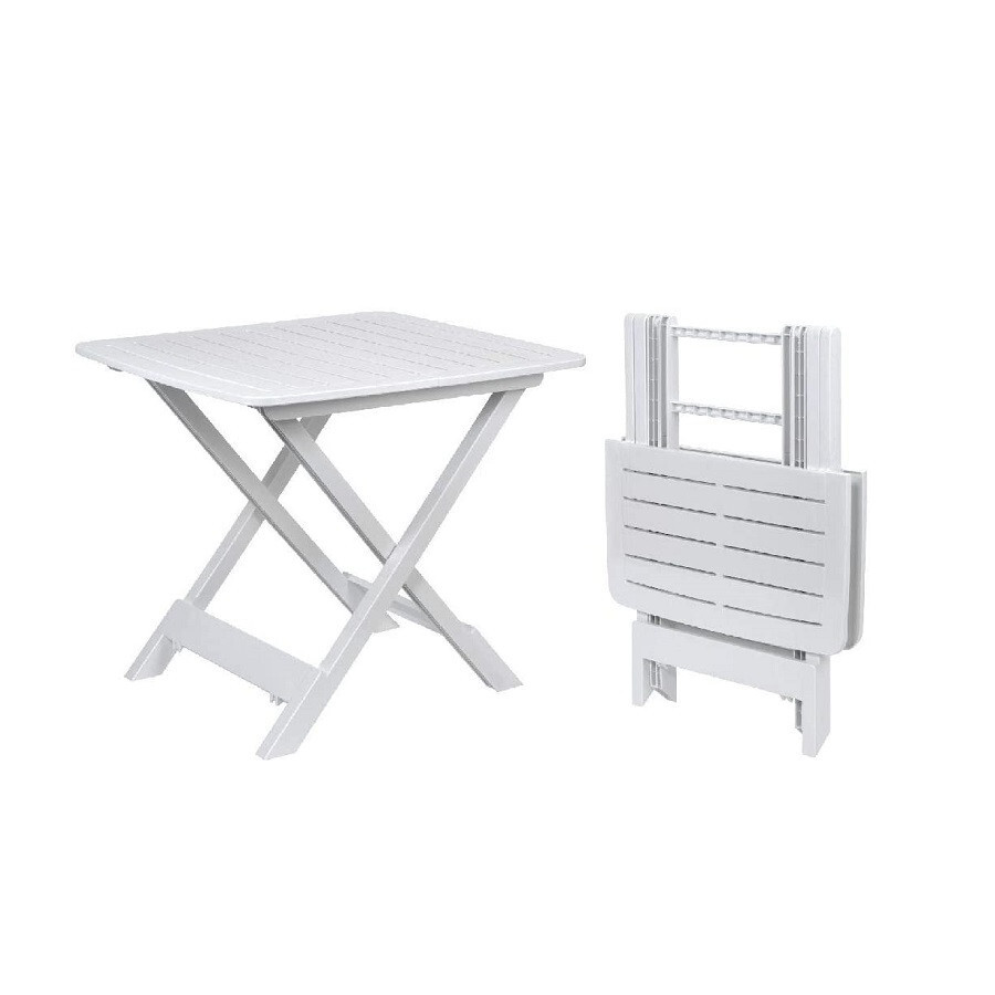 TAVOLO DA ESTERNO PIEGHEVOLE RICHIUDIBILE 79 x 72 x h. 70 cm TEVERE BIANCO