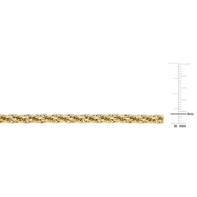 Pre-owned Amour 4mm Infinity Rope Chain Bracelet In 14k Yellow Gold, 9 In