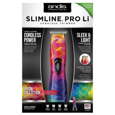 Andis SlimLine Pro D-8 Li Cordless T-Blade Trimmer Prism Collection #32490