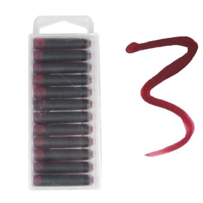 5280 Vineyard Burgundy Fountain Pen Ink Cartridges - 12 pack