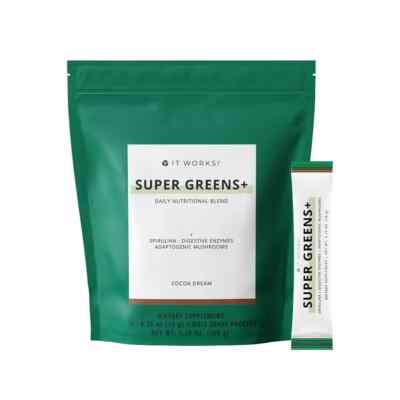 ItWorks! Super Greens Cocoa Dream On-the-go Supports digestion and metabolism.