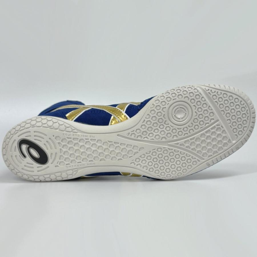 Pre-owned Asics Wrestling Shoes Ex-eo / Blue/gold/shoelace White Twr900 Successor Japan