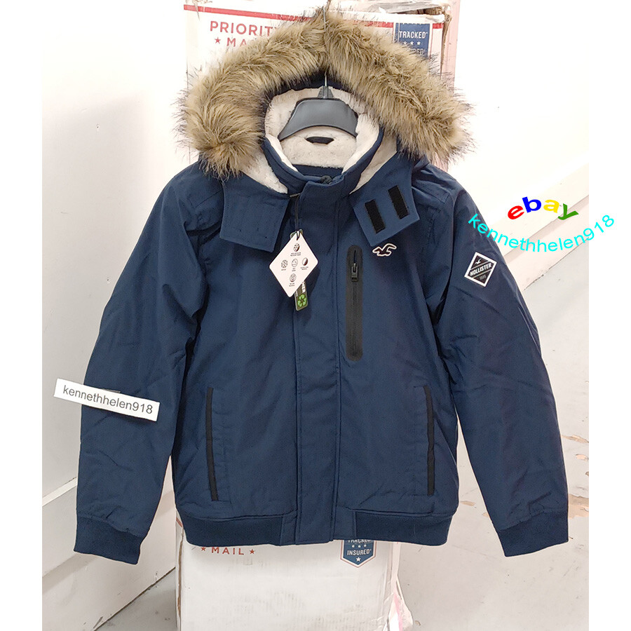 【Hollister】All-Weather Jacket L 迷彩柄 HOLLISTER ALL WEATHER SHERPA LINED PARKA JACKET COAT CAMO